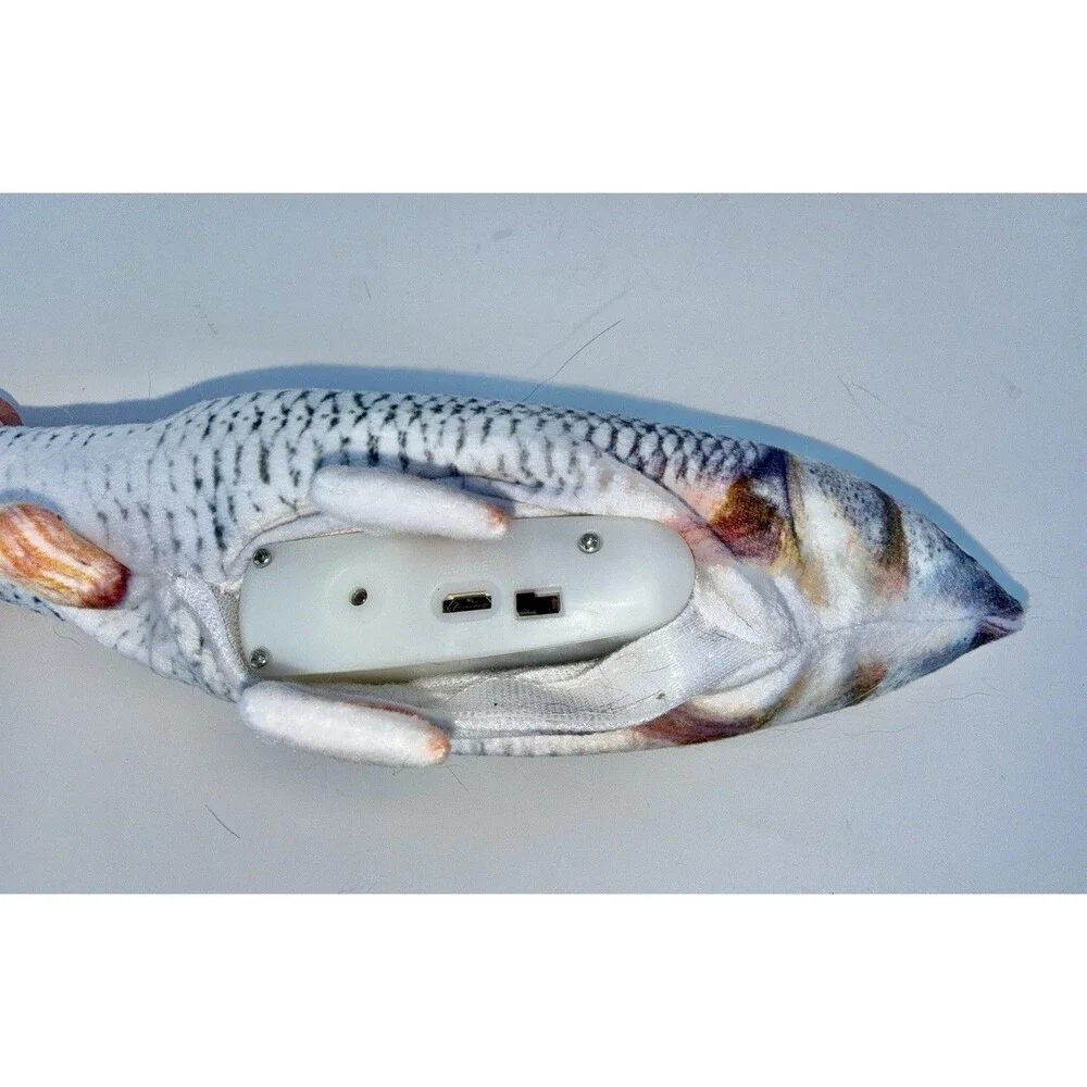 Flopping Fish Toy for Cat Interactive Floppy Fish Dog Toy Dancing Wiggle Cat 11″